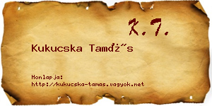 Kukucska Tamás névjegykártya